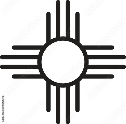 Zia Symbol Silhouette