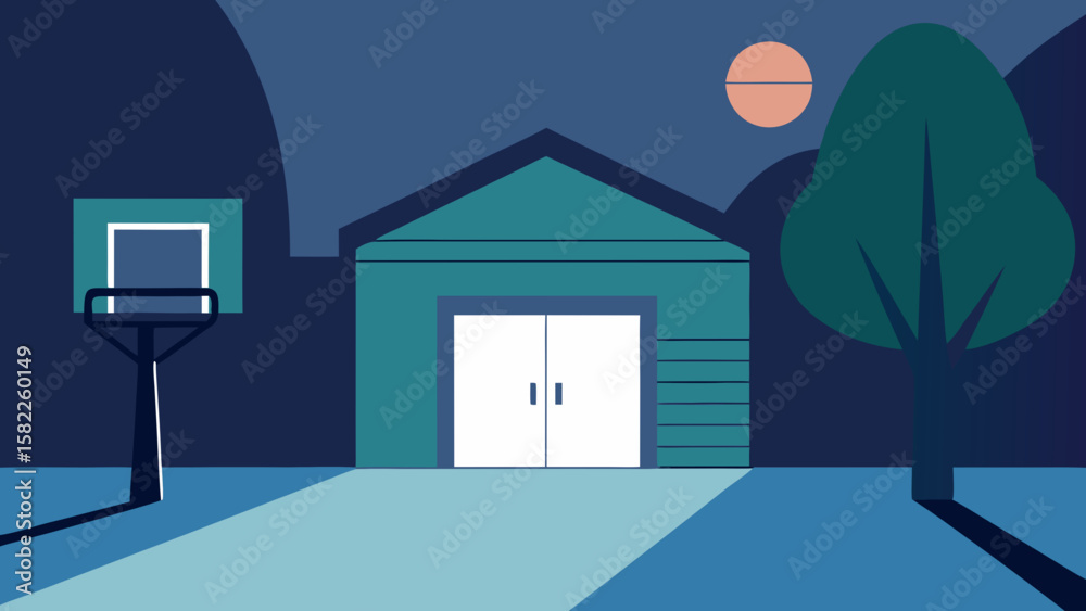 Naklejka premium house in the night