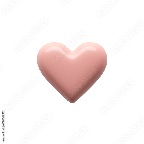 3D rendered pink heart