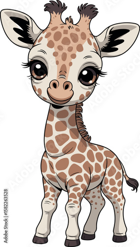 cartoon baby giraffe