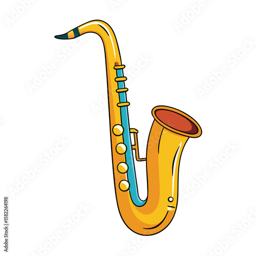 Saxophone Vector Graphic Isolated Clean Style