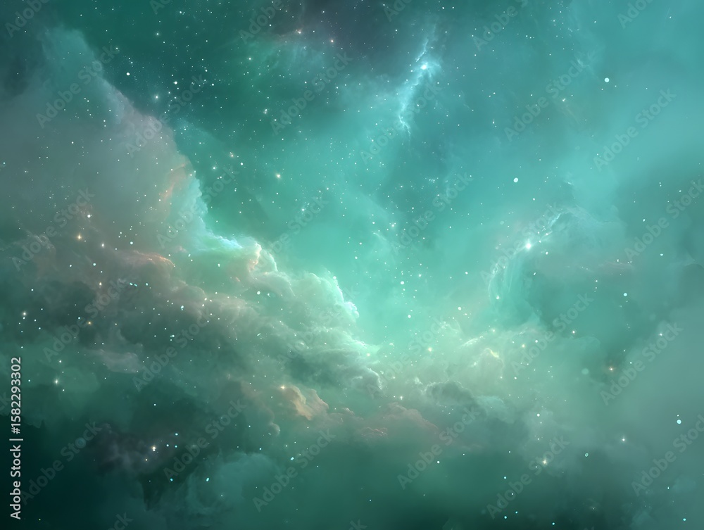 Obraz premium Stunning Nebula and Starry Sky in Outer Space