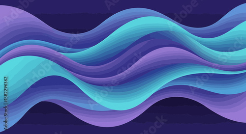 Abstract Wavy Colorful Background Design