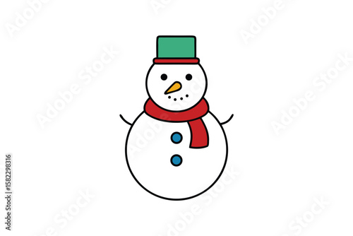 snowman with red hat