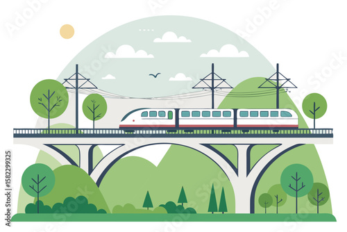 Fascinating Battery Powered Train Crossing Ove Elegant Presentation Style Cozy Intimate Setting Perfect for Commercial Marketing Projects Professional Grade Creative Asset Collection Creative Asset