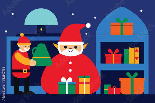 santa claus with gifts