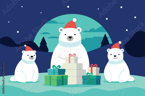 snowman and cat