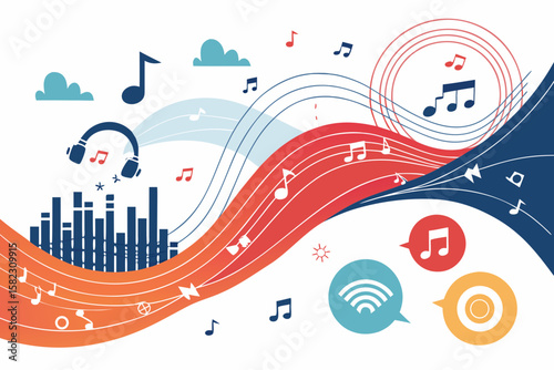 Brilliant Music Streaming with Flowing Data and Sou Designer Choice Collection Soft Gentle Expression Perfect for Social Media Content Professional Grade Creative Asset Collection Creative Asset