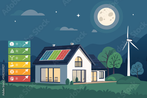 Extraordinary Smart Home Powered Energy Elegant Presentation Style Bold Striking Visual Impact Ideal for Product Marketing Materials Authentic Storytelling Visual Narrative Creative Asset