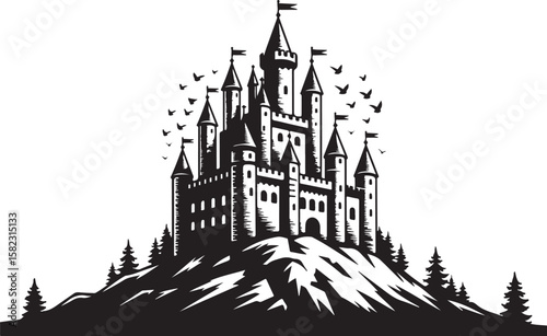 Medieval Castle Silhouette Bundle