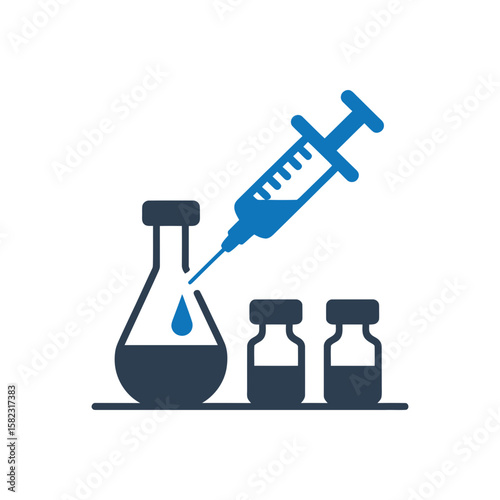 Fluid Injection Icon Isolated On White Background
