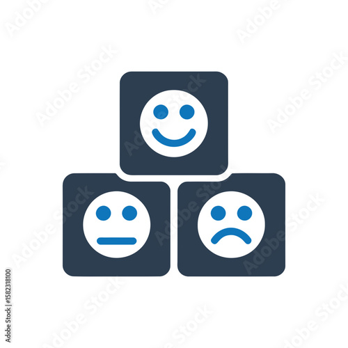 Emoji faces reaction Icon Isolated On White Background