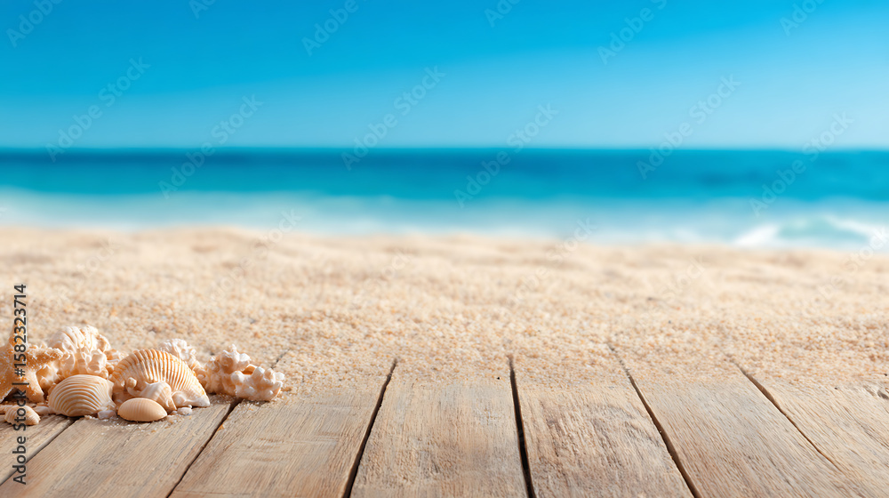 Obraz premium Beach product background 96596147 1