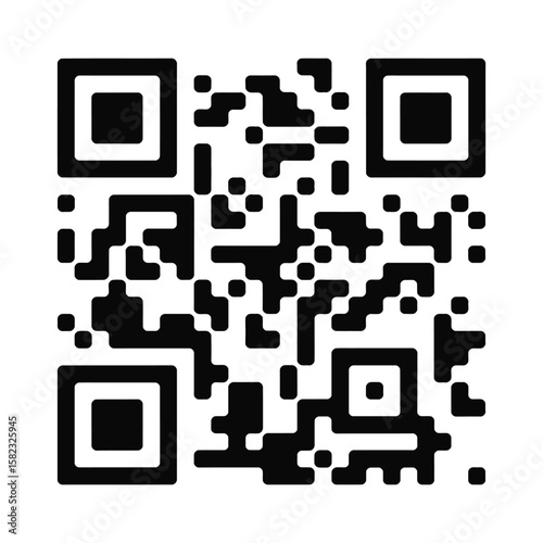 Realistic qr code sticker identification tracking code serial number product id with digital