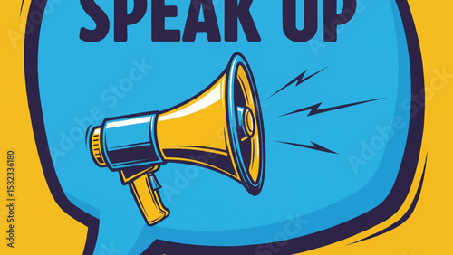 Speak Up - Megaphone Voice and Communication Vector