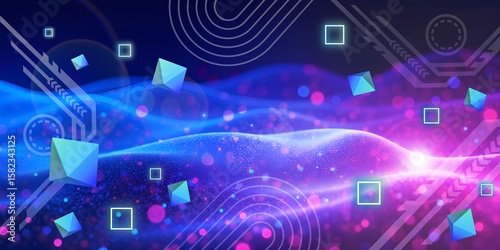 Abstract digital background. Advanced cybersecurity innovation concepts with data protection in the modern technology era