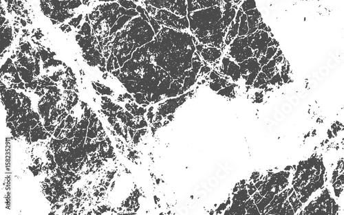 Isolated Black on White Background. EPS 10k.Old blank white grunge ripped torn posters crumpled paper background wall empty space for text