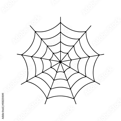 Spider web isolated on white vector