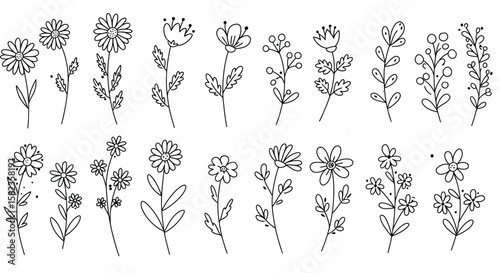 A chaotic yet creative doodle art featuring musicrelated elements like guitars, microphones, and rock symbols isolated on white background