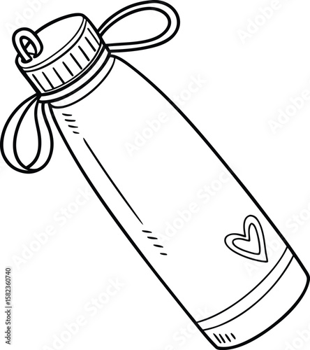 Stylish white water bottle graphic for branding, logos, and eco friendly themed projects.