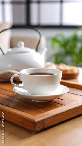 Wallpaper Mural Teacup, teapot, tray,  cozy drink Torontodigital.ca