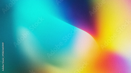 Vibrant abstract background with a colorful gradient and grainy texture, blending blue, yellow, and purple tones—ideal for creative design, advertising, and digital projects.
