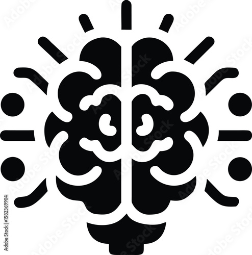 Brain creative idea icon