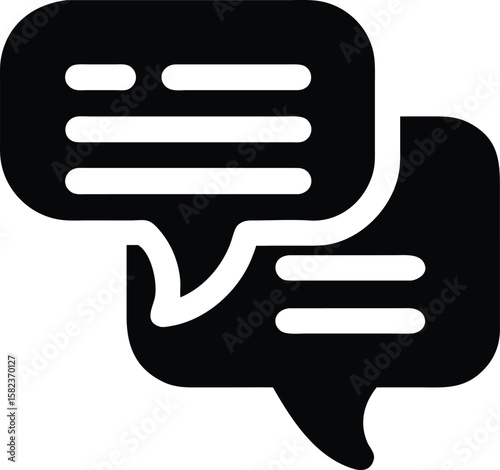 Chat bubbles conversation communication discussion icon