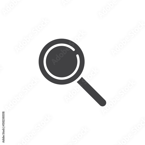 Magnifying glass solid icon
