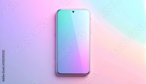 Free Download Futuristic Smartphone Mockup with Gradient Screen - GFXLoad