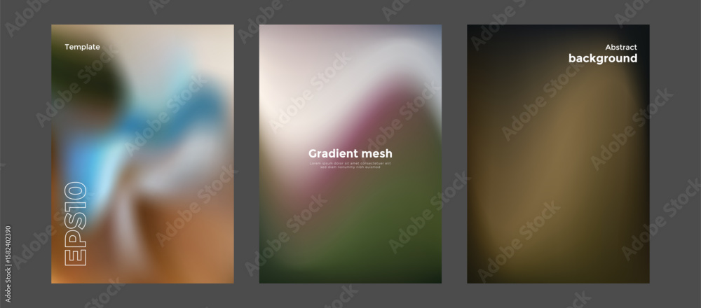 Fototapeta premium Abstract gradient mesh background template