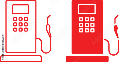 gas station sign petrol gas pump nozzle cut-out