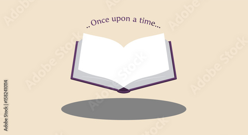 An open book invites readers to embark on a journey with the timeless phrase once upon a time
