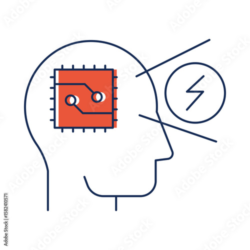 System – Circuit and Gear Representing Structured Processes and Organization. Vector Icon