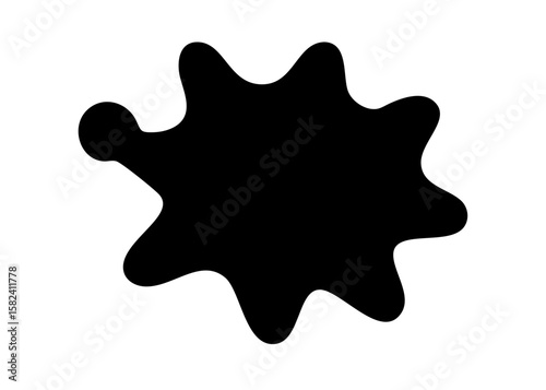 Irregular splatter blot silhouette