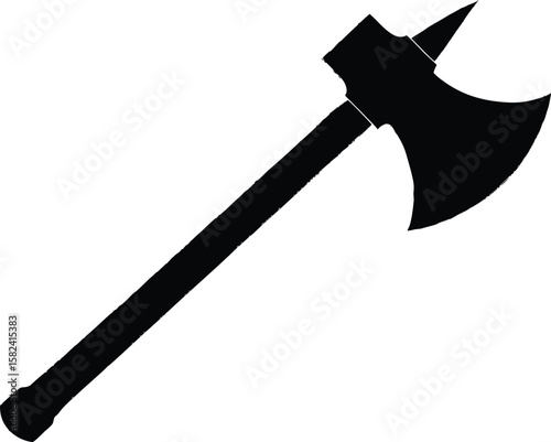 ember axe black silhouette vector, axe black symbol