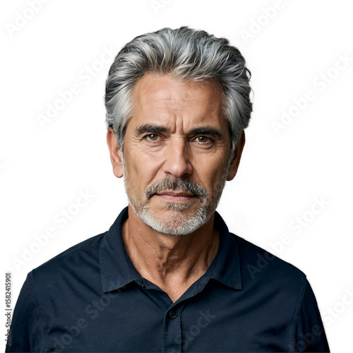 Confident Mature Man Portrait in Casual Attire