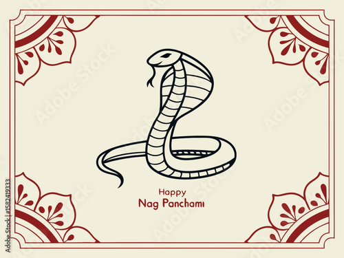 Hindu festival, happy Nag Panchami celebration background