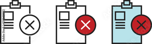 Rejected Checklist Icons