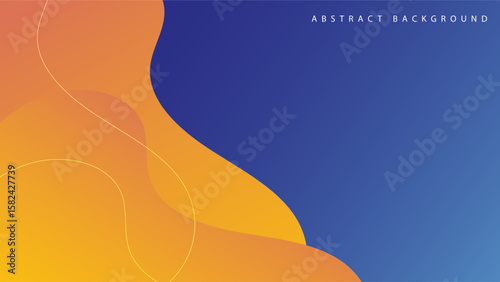 Abstract modern yellow and blue background. vector.