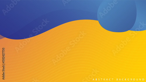Abstract modern yellow and blue background. vector.