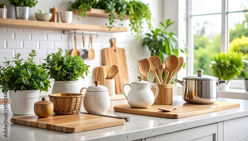 Wallpaper Mural A bright, modern kitchen scene Torontodigital.ca