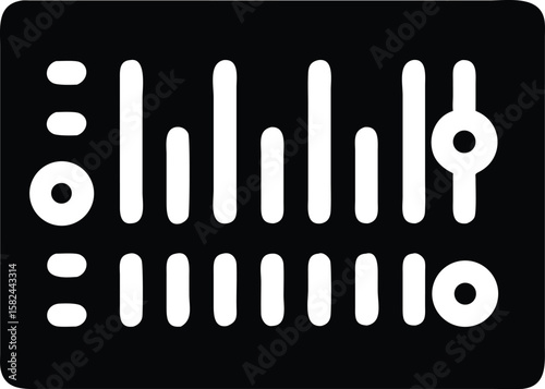 Audio mixer icon black and white