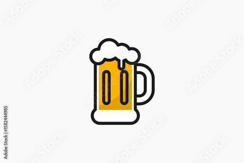 beer icon vector flat design