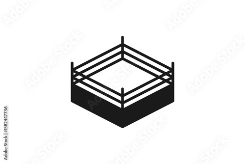 boxing ring icon line design