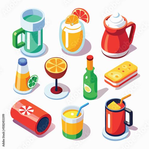 food and drink icon set