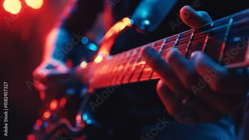 Guitarist playing electric guitar.