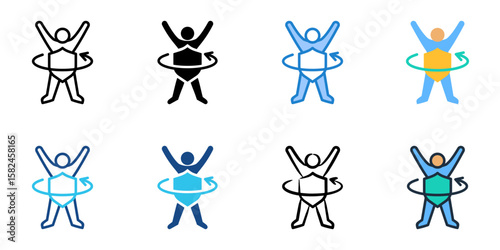 Personal Safety icon set multiple style collection 

