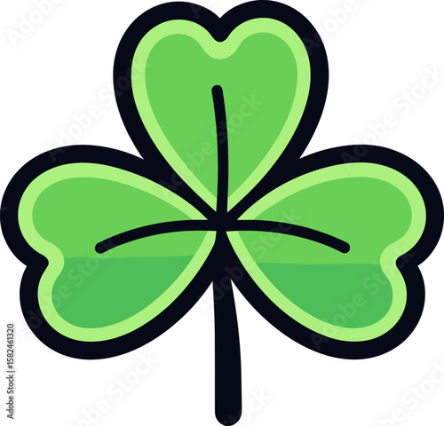 Lucky Shamrock Clover Icon for St. Patrick's Day Celebrations