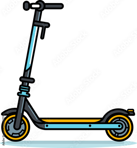 Vibrant Electric Scooter: A Modern Transportation Icon